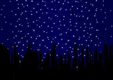 Stary Night Cityscape
