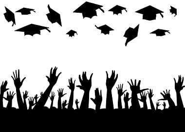 Students Throwing Caps