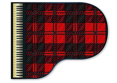 Grand Piano Tartan Flag