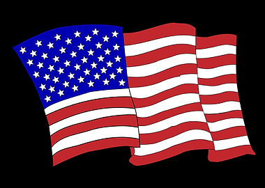 Waving American Flag