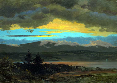 Sunset across the Hudson