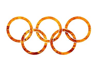 Flaming Olympic Rings
