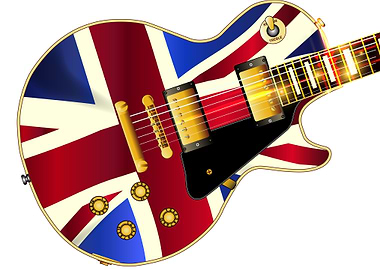 Union Jack Flag Guitar