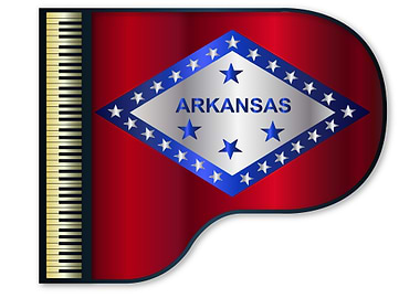 Grand Piano Arkansas Flag