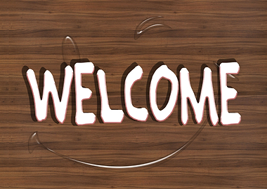 Unique Wood Welcome SIgn