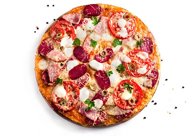 Hot pizza with Pepperoni