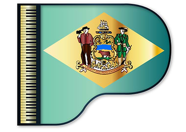 Grand Piano Delaware Flag