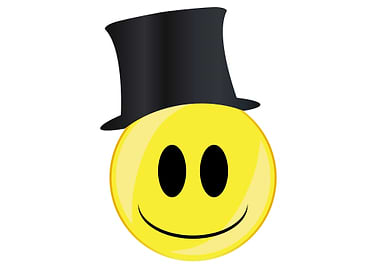 Posh Smile Face Button