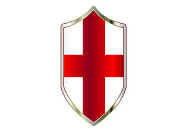 English Flag On A Shield