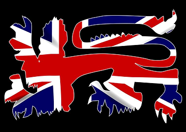 British Lion On Union Jack