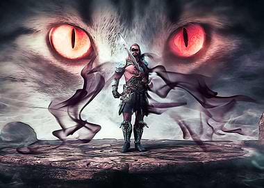 Warrior with cat eyes
