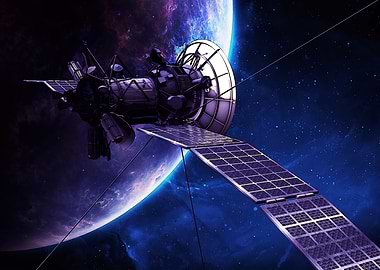 Space probe with planet