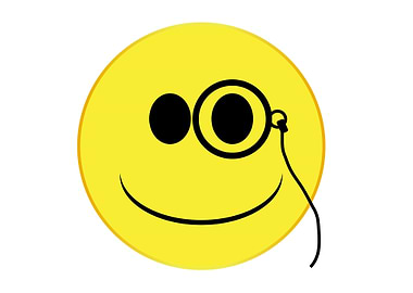 Monocle Glass Smile Face