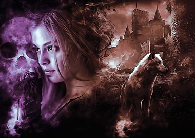 Tree reflection at sunset