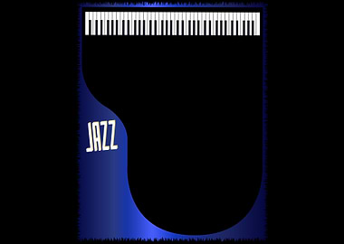 Jazz Club Piano Poster