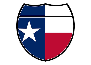 Texas Flag Interstate Sign