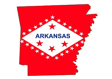 Arkansas State Flag Map