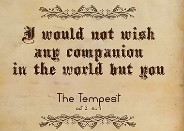 The Bard on Companionship