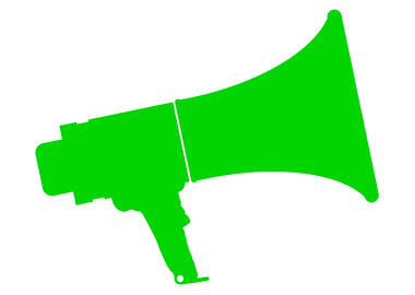 Green Isolated Megaphone