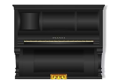 Black Upright Piano