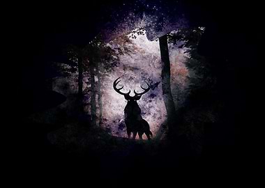 deer at night