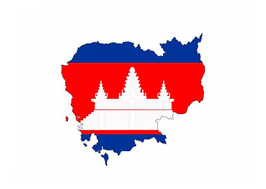 cambodia flag map