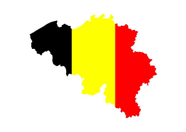 Belgium flag map