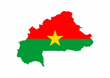 burkina flag map