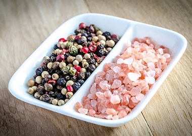 Pink salt and pepper