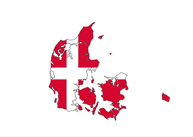 denmark flag map