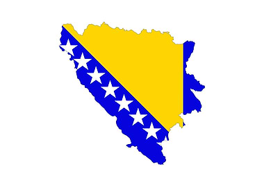 bosnia flag map