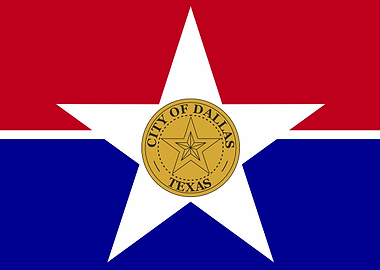 Dallas city Texas flag