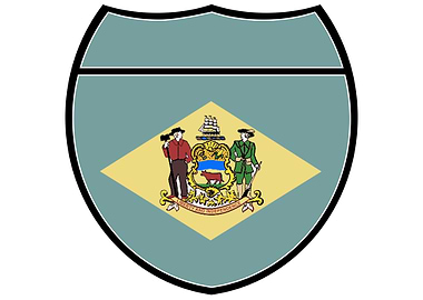 Delaware Flag Sign