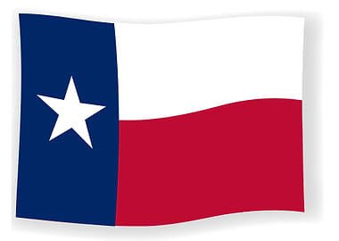 Waving Texas State Flag