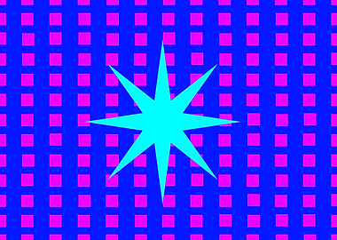 Blue Star on Purple Square