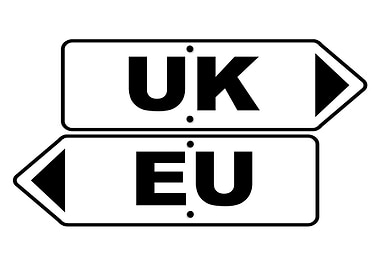 EU And UK Arrow Sign