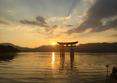 Itsukushima Shrine Sunset