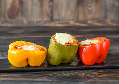 Baked stuffed peppers