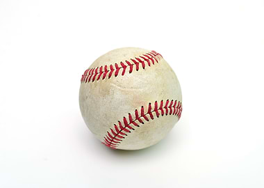 Baseball ball over white