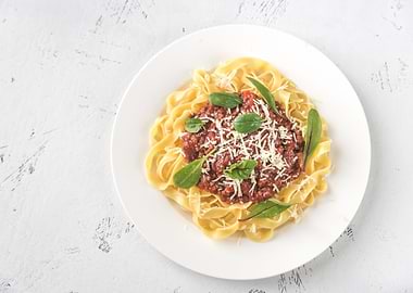 Portion of tagliatelle