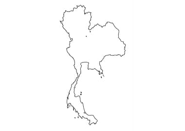 Thailand Outline Map