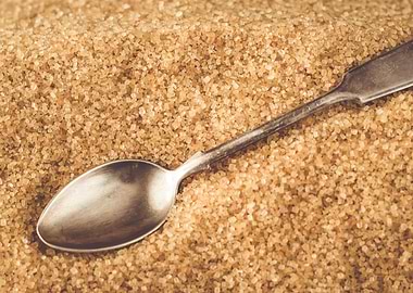 Spoon in brown sugar