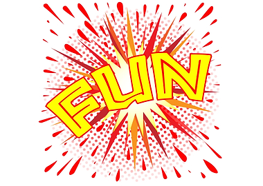 Red And Yellow Fun Cartoon