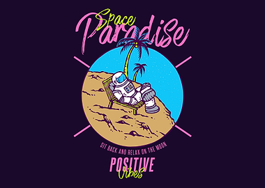 Astronaut space paradise