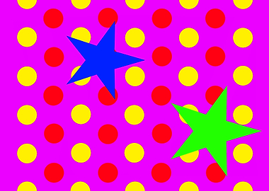 Blue and Green Stars