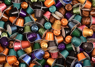 coffee capsules background