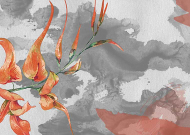 Abst Watercolor Flowers 31