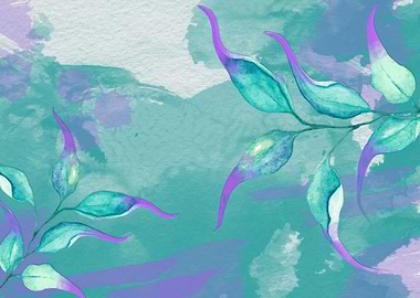 Abst Watercolor Flowers 34