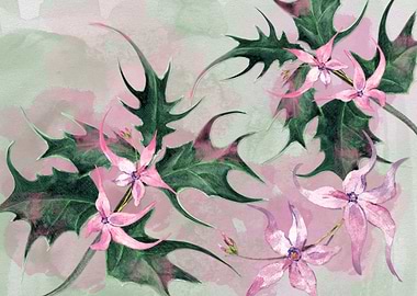 Abst Watercolor Flowers 13
