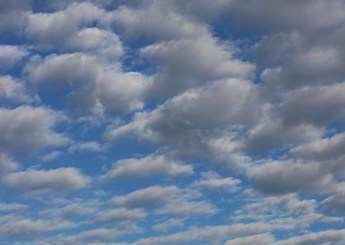 Sky with bubbles clouds